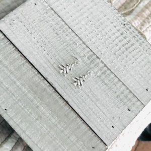 Silver Strung Christmas Tree Dangling Earrings NWT